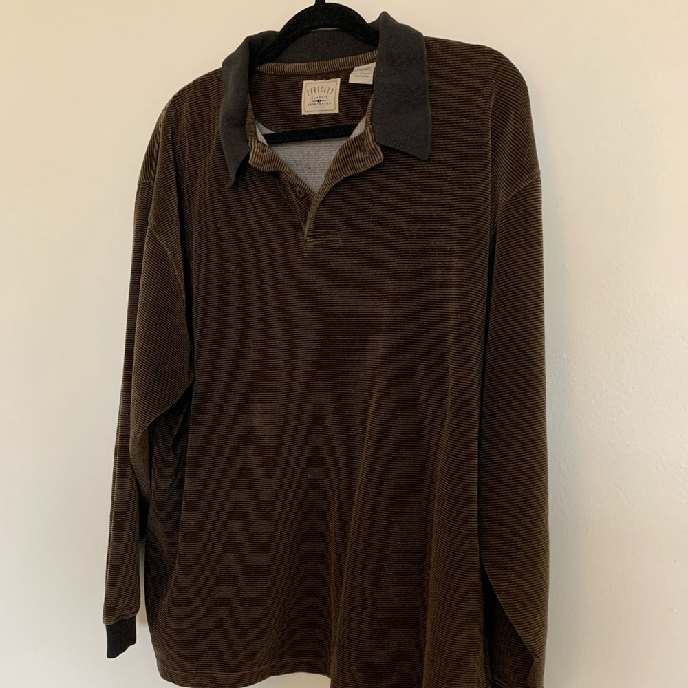 Long sleeve velvet shirt